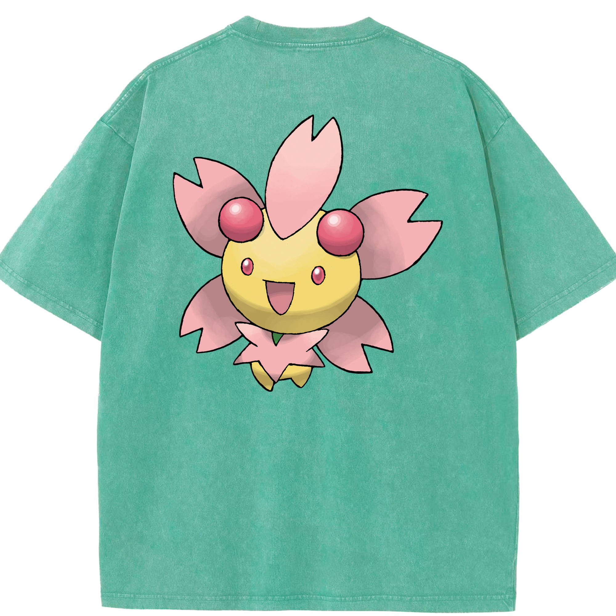 （画像用） ポケットモンスター Pokémon 綿100% ヴィンテージ風 半袖Tシャツ（背面プリント）